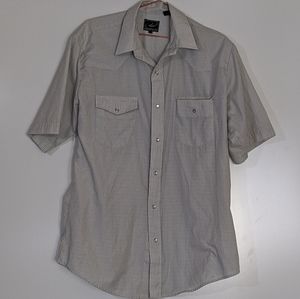 Roper Pearl Snap Short Sleeve Button Up Large